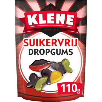 Klene Dropgums Suikervrij 110g