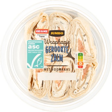 Jumbo Wraphapje Gerookte Zalm met Roomkaas 110 g
