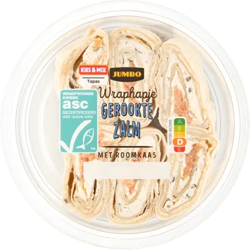 Jumbo Wraphapje Gerookte Zalm met Roomkaas 110 g
