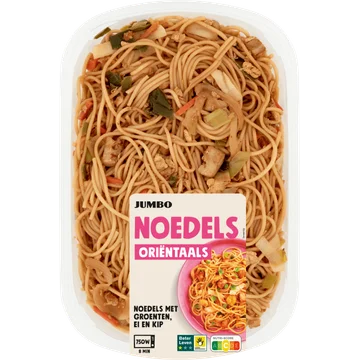 Jumbo Noedels Oriëntaals met Groenten, Ei en Kip 900 g