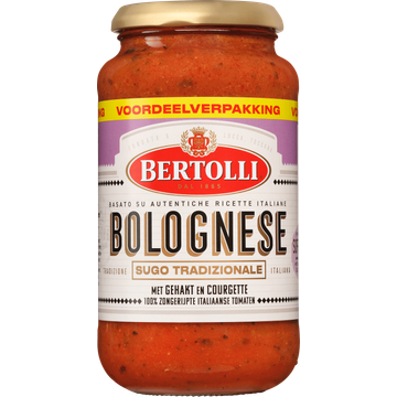 Bertolli Bolognese met Gehakt en Courgette Voordeelverpakking 500 g
