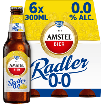 Amstel Radler Citroen 0.0 Bier Fles 6 x 300ml