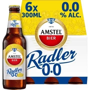 Amstel Radler Citroen 0.0 Bier Fles 6 x 300ml