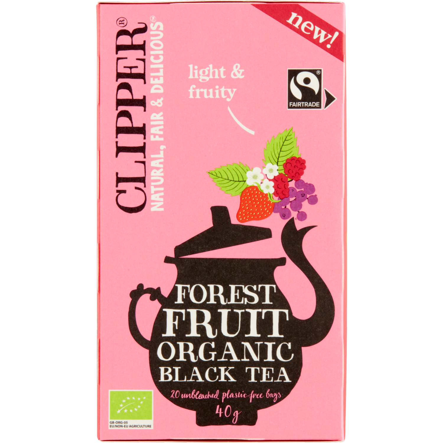 Clipper Forest Fruit Organic Black Tea 20 Stuks 40 g
