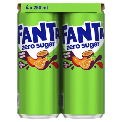 Fanta Exotic zero sugar 4 x 250 ml