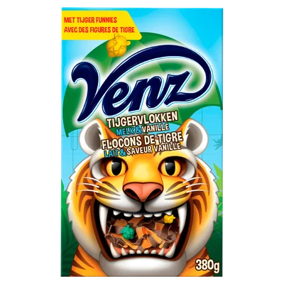 Venz Rimboe tijger vlokken melk/vanille 200 g