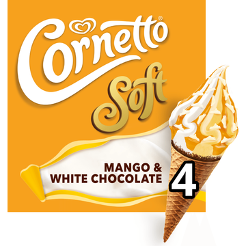 Cornetto Mango White Chocolate 4x140ML