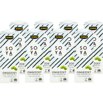 Jumbo Sojadrink Ongezoet 8 x 1 L