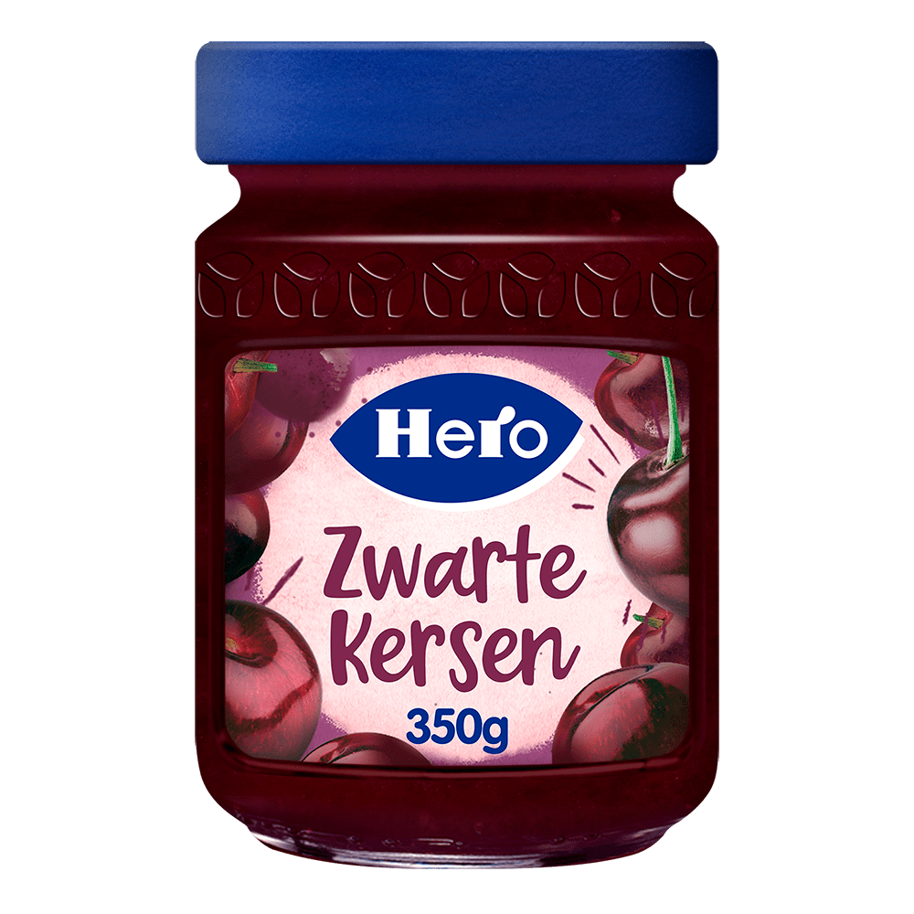 Hero Fruitspread Zwarte Kersen 350g