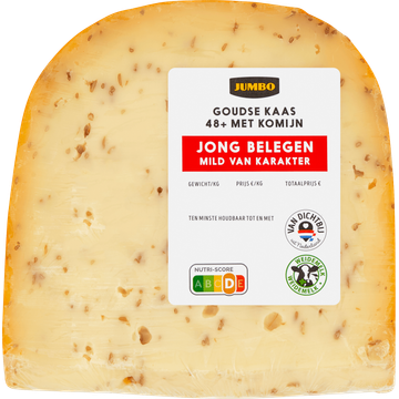Jumbo Goudse Kaas 48+ Jong Belegen met Komijn Stuk ca. 350 g