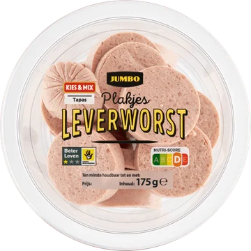 Jumbo Plakjes Leverworst 175 g