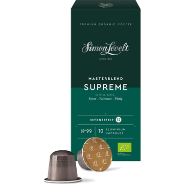 Simon Lévelt Masterblend Supreme Gemalen Koffie in Capsules 10 Stuks 57 g