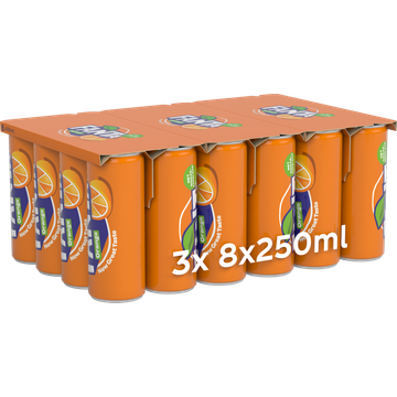 Fanta Orange Frisdrank 3x 8x250 ml