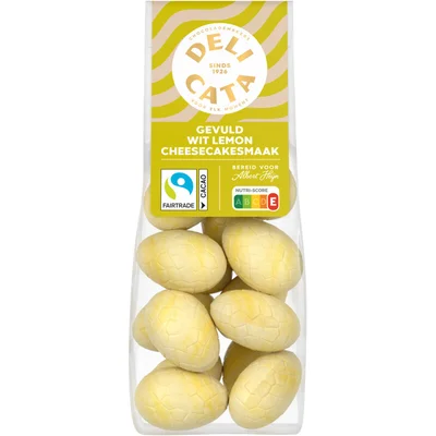 Delicata Paaseitjes gevuld wit lemon cheesecake