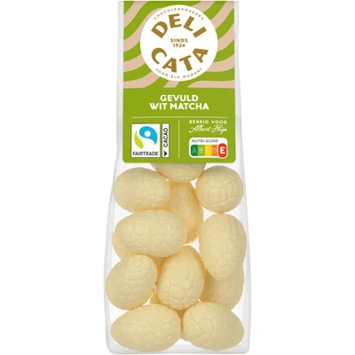 Delicata Paaseitjes gevuld wit matcha