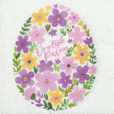 AH Servet vrolijk Pasen 33x33cm