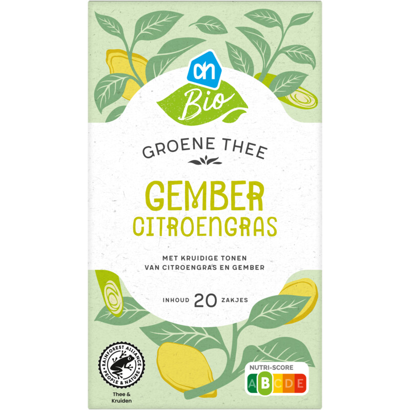 AH Biologisch Groene thee gember citroengras