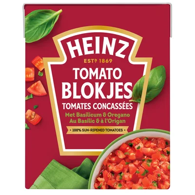 Heinz Tomaten blokjes basilicum & oregano