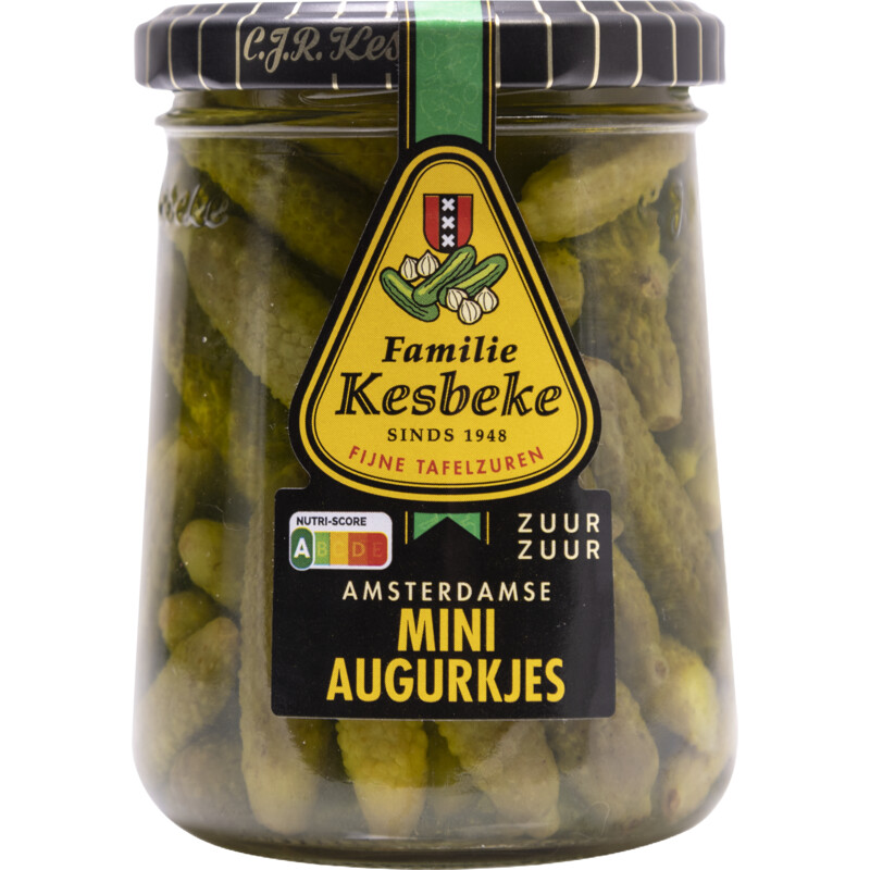 Kesbeke Mini augurkjes zuur