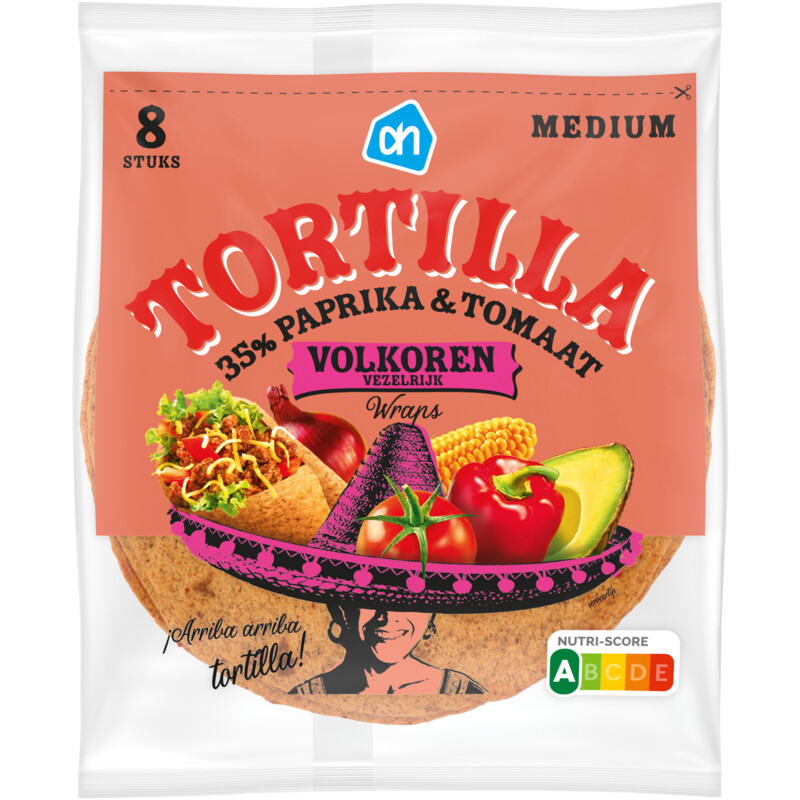 AH Tortilla groentewraps volkoren medium