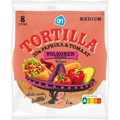 AH Tortilla groentewraps volkoren medium
