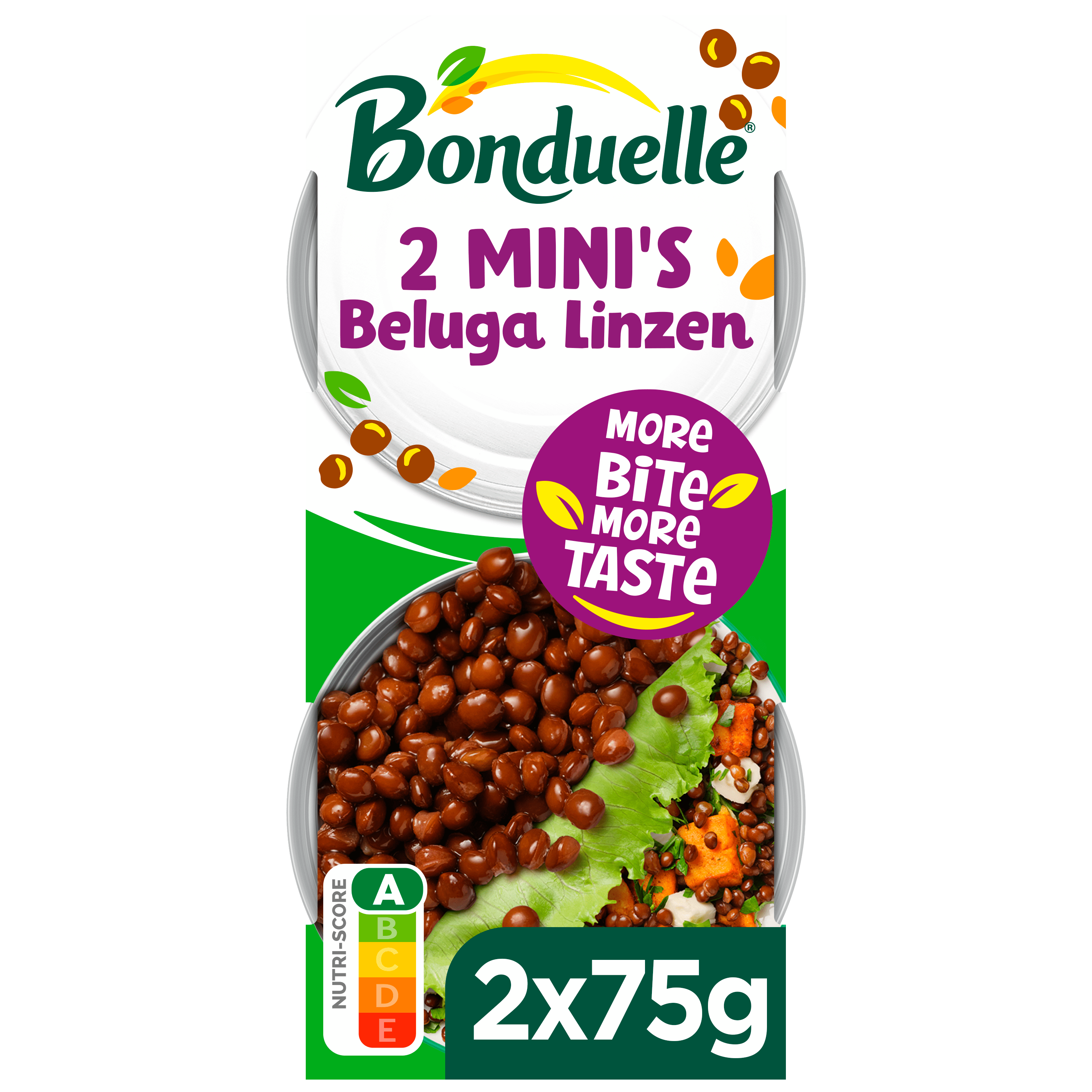 Bonduelle Beluga linzen 2 mini's