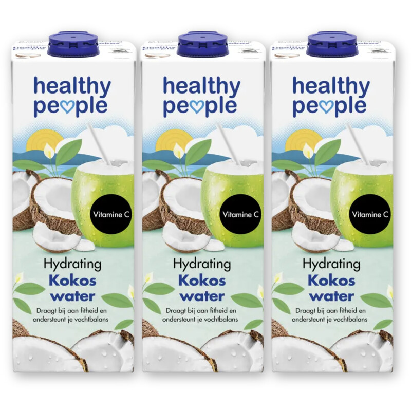 Healthy people Kokoswater 3-pack