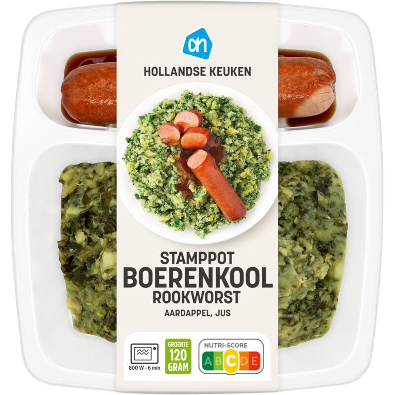 AH Hollandse stamppot boerenkool rookworst