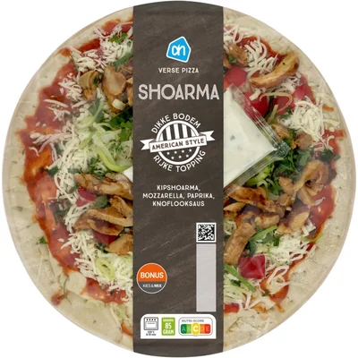 AH Verse pizza Amerikaanse stijl shoarma
