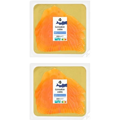 AH Gerookte zalm 30% verlaagd zout 2-pack