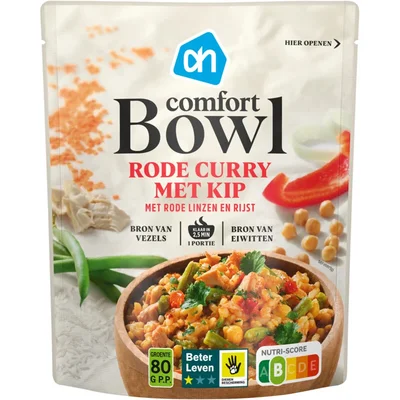 AH Comfort bowl rode curry met kip