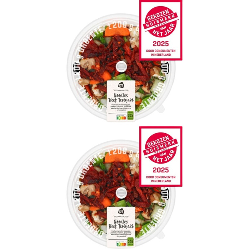 AH Stoommaaltijd beef teriyaki 2-pack