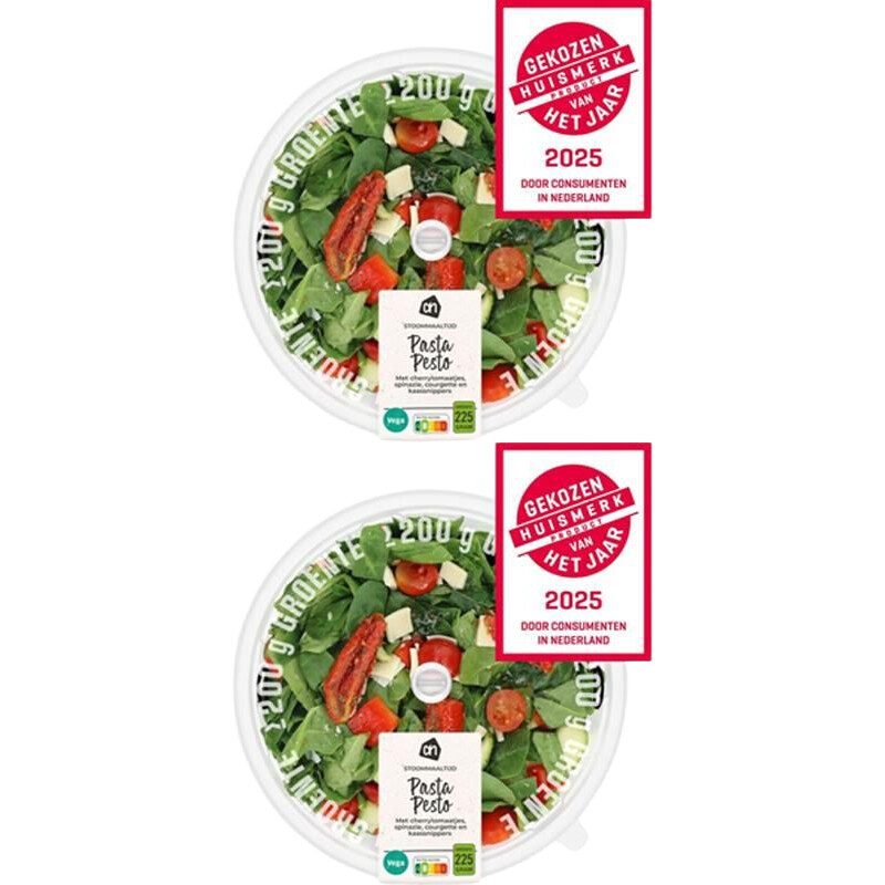 AH Stoommaaltijd pasta pesto 2-pack