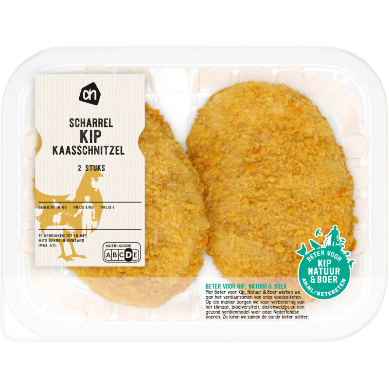 AH Scharrel kipkaasschnitzel 2 stuks