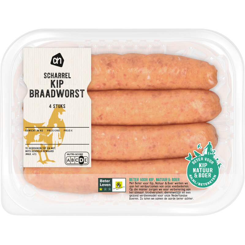 AH Scharrel kipbraadworst 4 stuks