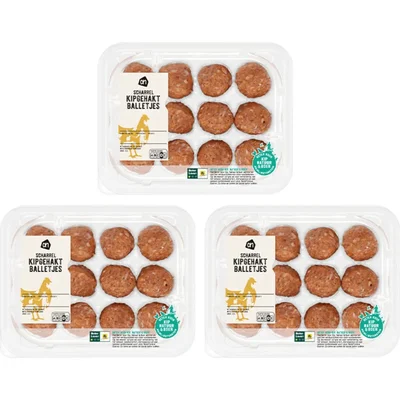 AH Scharrel kipgehaktballetjes 3-pack