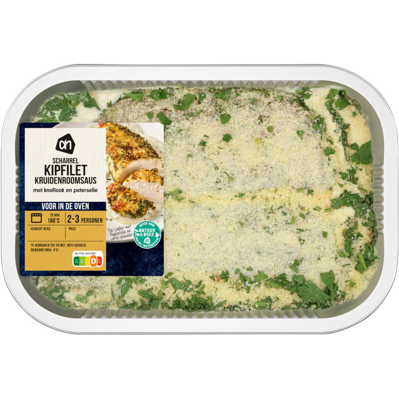 AH Ovenschotel scharrel kip kruidenroomsaus