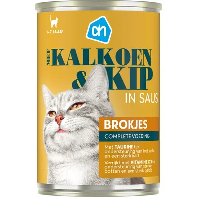 AH Blik brokjes kip kalkoen
