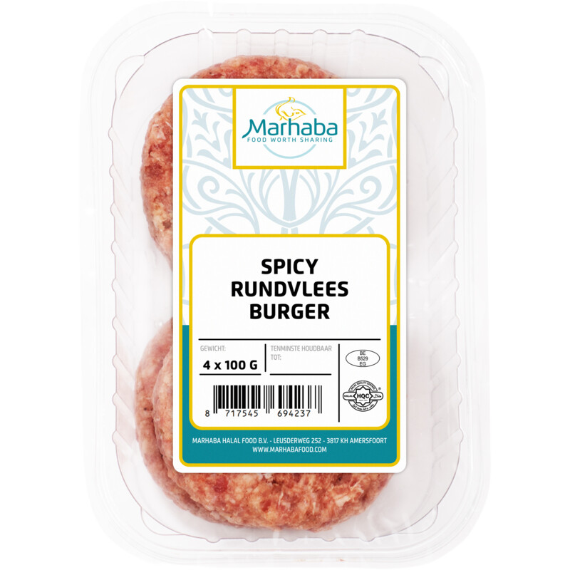 Marhaba Spicy rundvlees burger