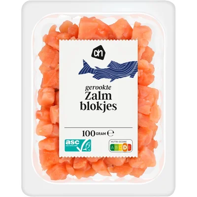 AH Gerookte zalmblokjes