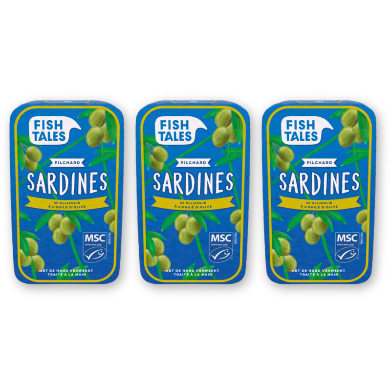Fish Tales Sardines in olijfolie 3-pack