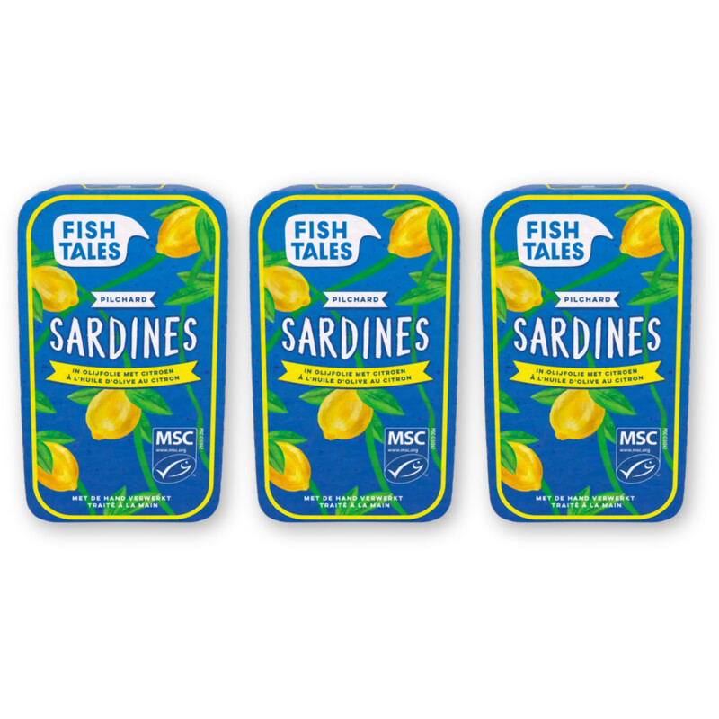 Fish Tales Sardines in olijfolie met citroen 3-pack