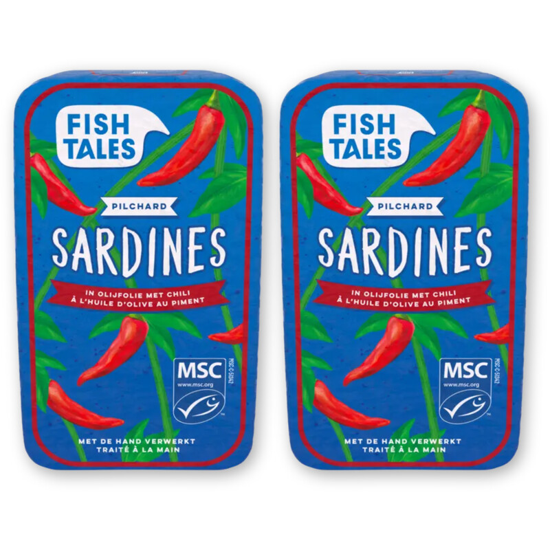 Fish Tales Sardines in olijfolie met chili 2-pack