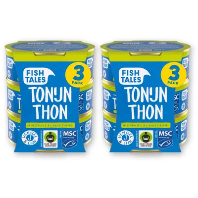 Fish Tales Skipjack tonijn olijfolie 3-pack 2-pack