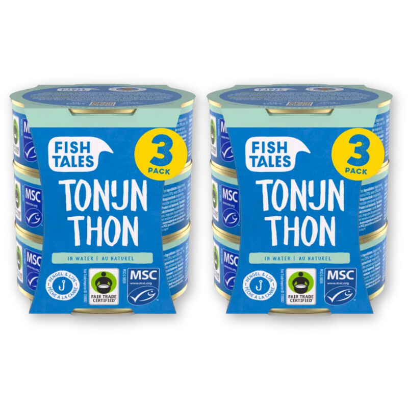 Fish Tales Skipjack tonijn in water 3-pack 2-pack
