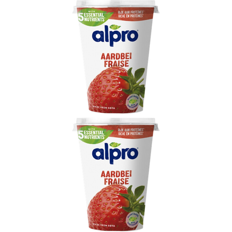 Alpro Plantaardig variatie aardbei 2-pack