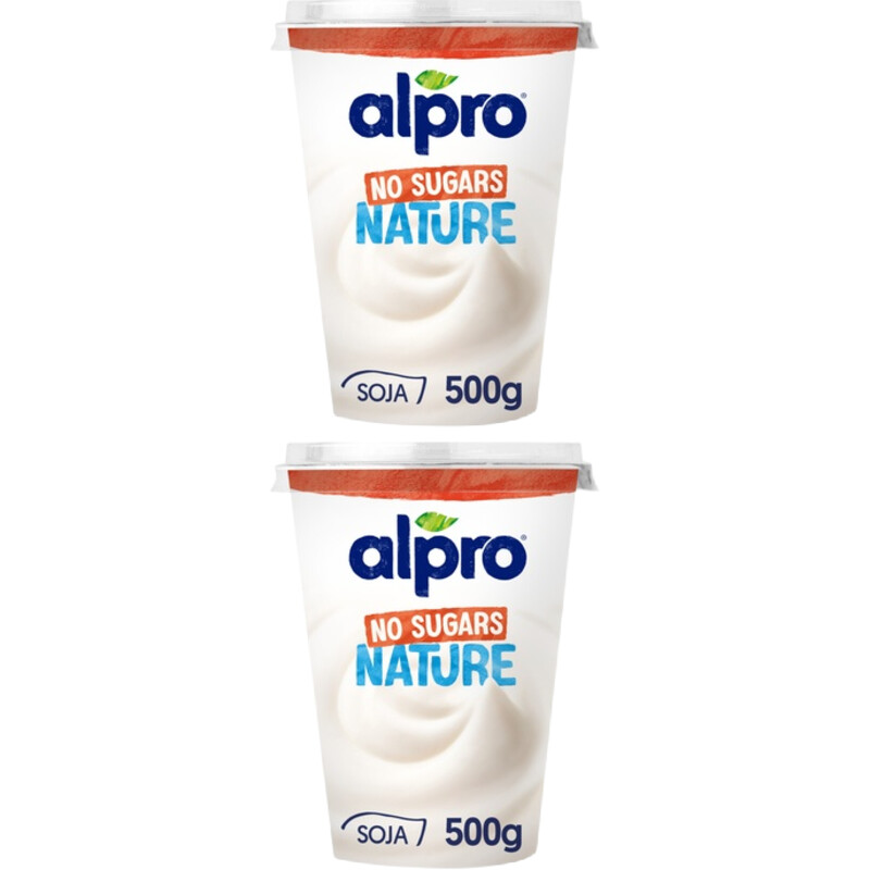 Alpro Plantaardige yoghurt no sugars 2-pack