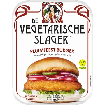 Vegetarische Slager Vegan pluimfeestburger