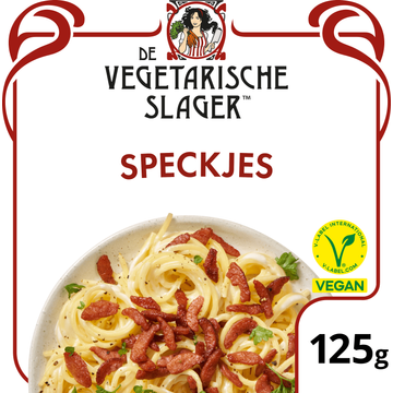 Vegetarische Slager Vegan geroockte speckjes