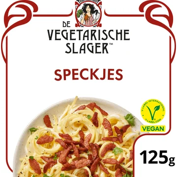 Vegetarische Slager Vegan geroockte speckjes